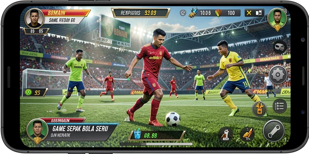 Gameplay menarik dari 88MAIN dalam pertandingan sepak bola.