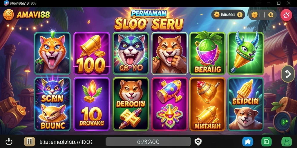 Tampilan gameplay slot AMAVI88 yang seru dan menegangkan.