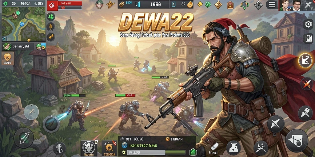 Tangkapan layar DEWA22 menampilkan aksi strategi yang seru.