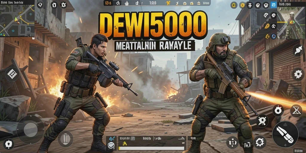 Tampilan gameplay DEWI5000 yang intens dan mendebarkan.