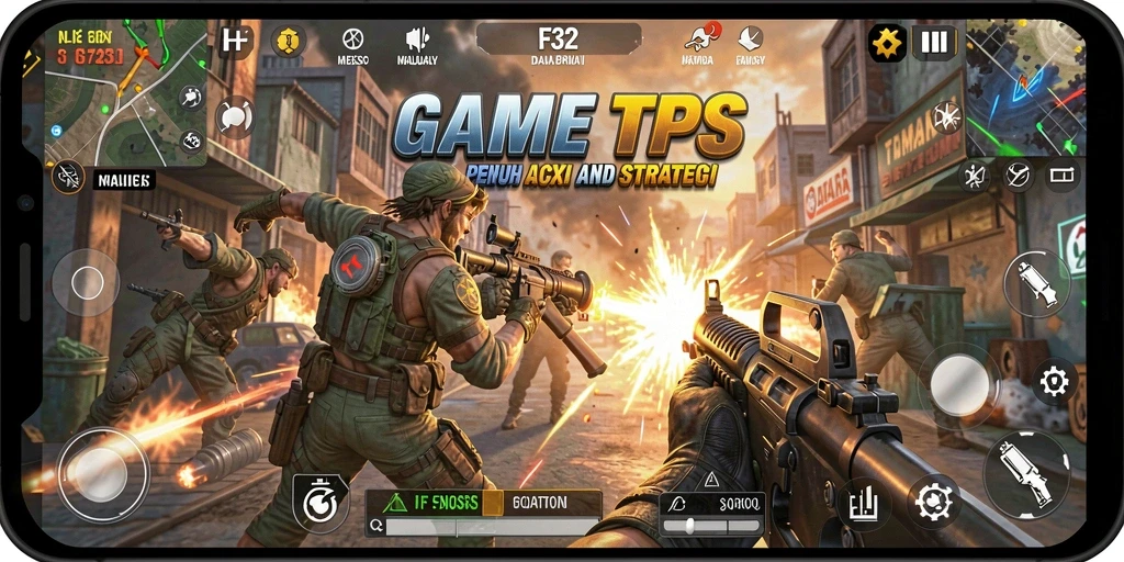 Tampilan gameplay F32 yang mendebarkan dan penuh aksi.