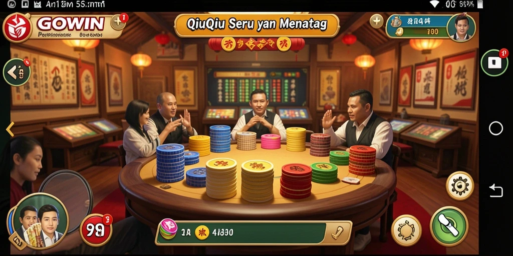 Tampilan screenshot GOWIN menampilkan gameplay QiuQiu yang seru.