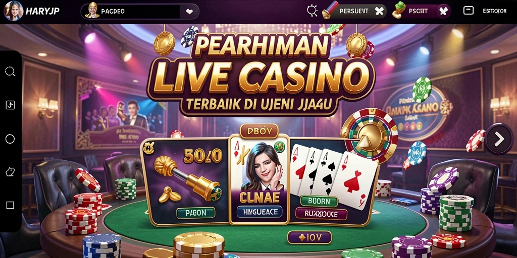 Tampilan menarik dari gameplay Live Casino di HARAPJP