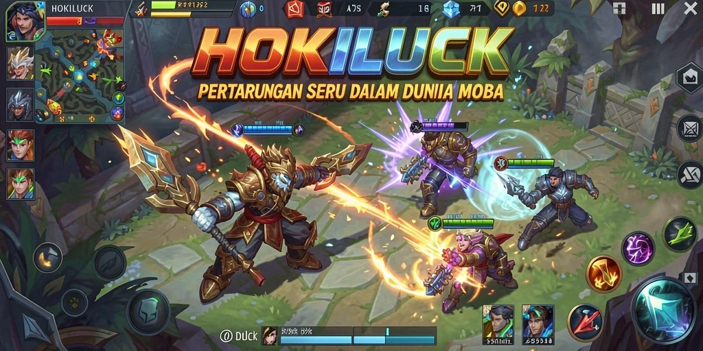 Tampilan gameplay HOKILUCK yang mendebarkan dan penuh aksi.