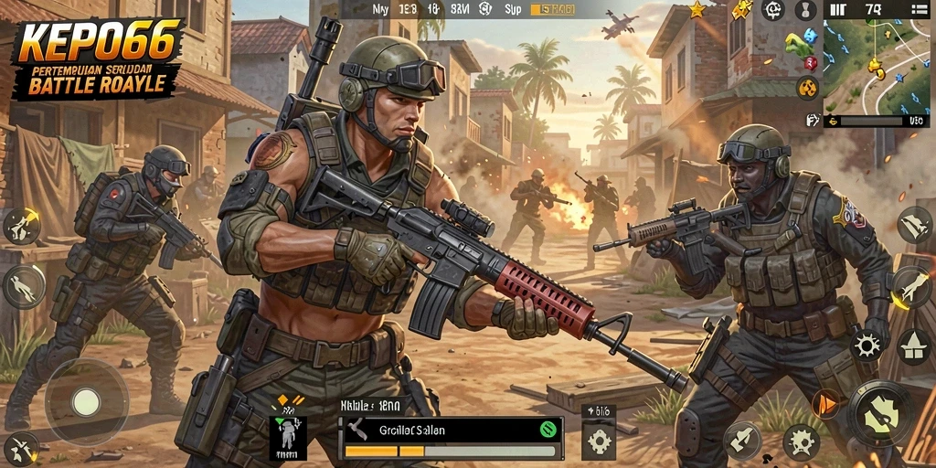 Tangkapan layar KEPO66 menampilkan pertempuran seru dalam gameplay Battle Royale.