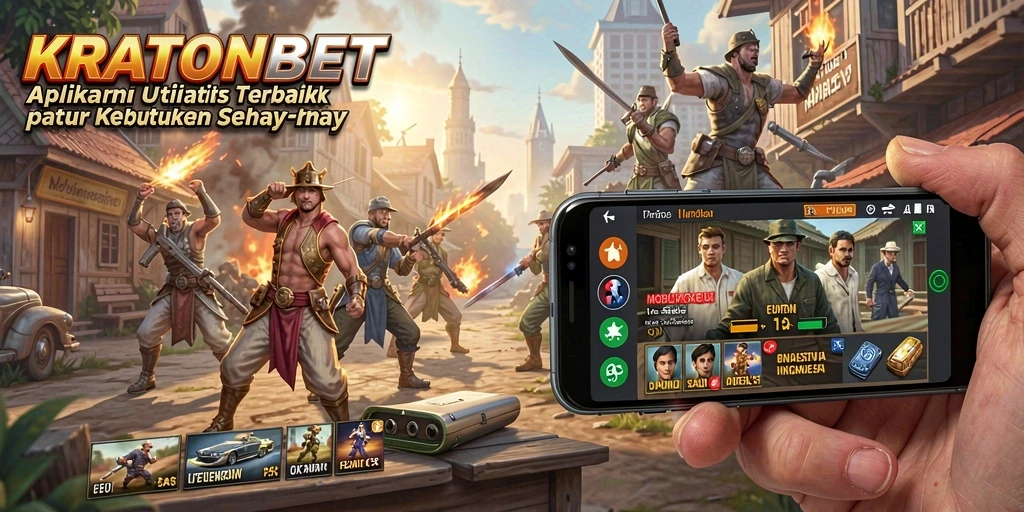 Tampilan utama KRATONBET yang menunjukkan fitur-fitur utilitasnya.