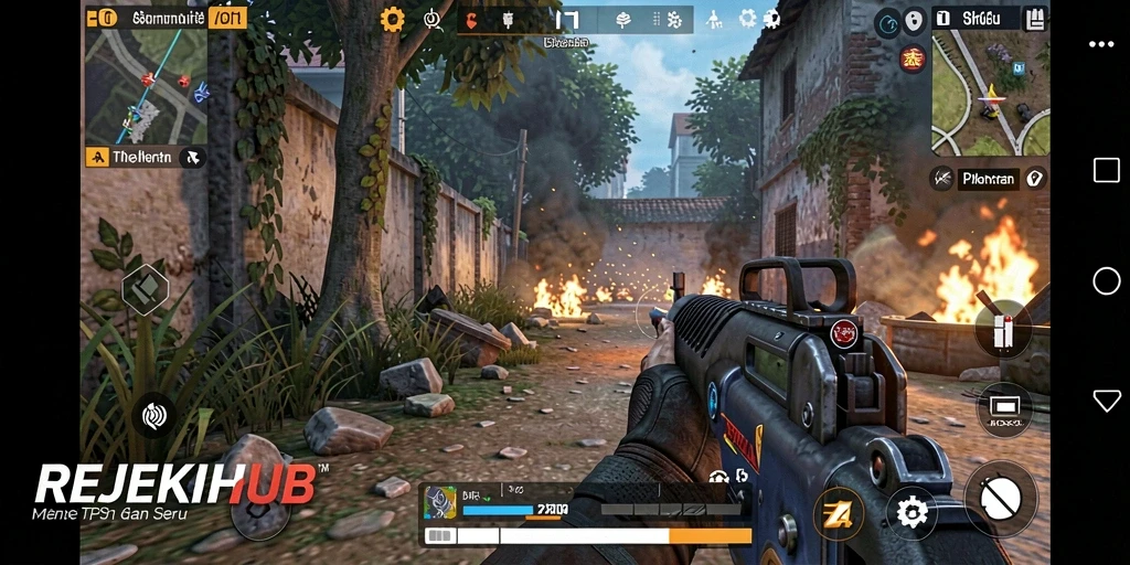 Gambaran gameplay seru REJEKIHUB di medan perang.