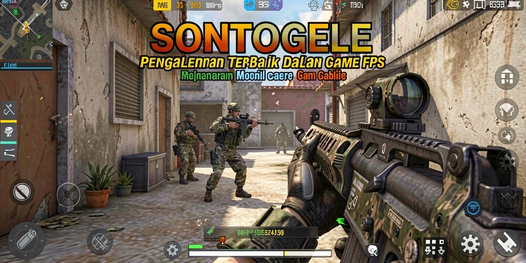 Screenshot gameplay menunjukkan aksi pertempuran mendebarkan di SONTOGEL.