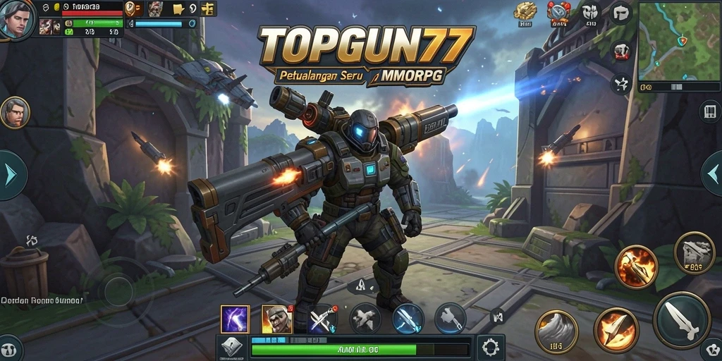 Tangkapan layar dari gameplay seru di dunia <strong>TOPGUN77</strong> MMORPG.