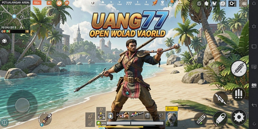 Tangkapan layar gameplay UANG77 dengan aksi seru di dunia Open World.